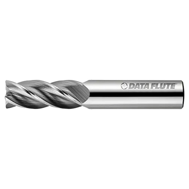 Data Flute 46233-89-D | SSLSM40250 1" Diameter x 1" Shank x 1-1/4" LOC x 6" OAL C4 Coated Corner Radius End Mill