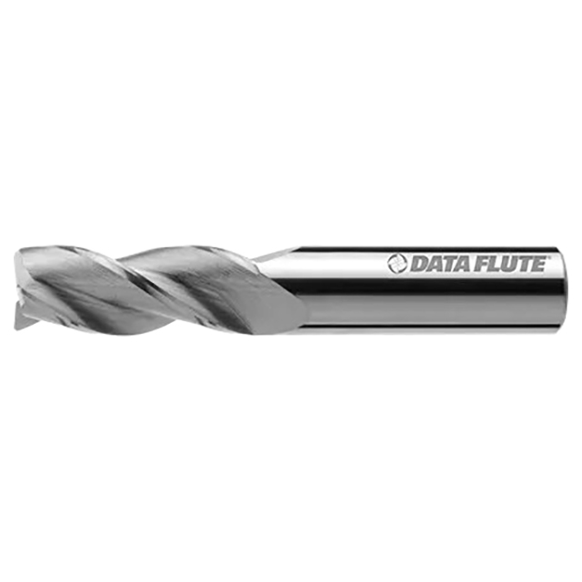 Data Flute 46345-00-D| SSST30375 11/32" Diameter x 3/8" Shank x 1/2" LOC x 2" OAL C4 Coated Corner Radius End Mill