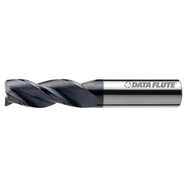 Data Flute 46353-00-D | SSST30437C11 7/16" Diameter x 7/16" Shank x 9/16" LOC x 2-1/2" OAL Uncoated Corner Radius End Mill