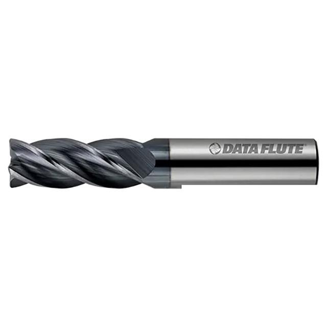 Data Flute 48863-89-D| SSST40437C4 7/16" Diameter x 7/16" Shank x 9/16" LOC x 2-1/2" OAL C10 Coated Corner Radius End Mill