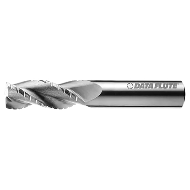 Data Flute 46393-89-D | SSSTC30156 1/8" Diameter x 1/8" Shank x 1/4" LOC x 1-1/2" OAL C4 Coated Corner Radius End Mill