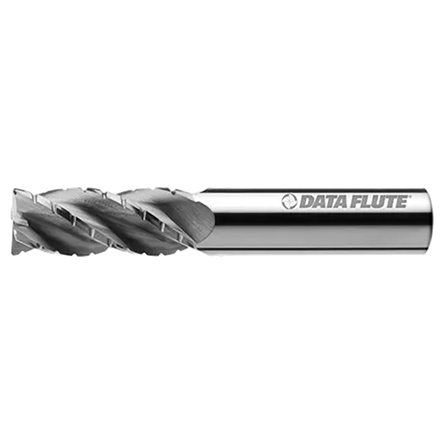 Data Flute 46497-89-D | SSSTC40125 1" Diameter x 1" Shank x 1-1/4" LOC x 4" OAL C4 Coated Corner Radius End Mill