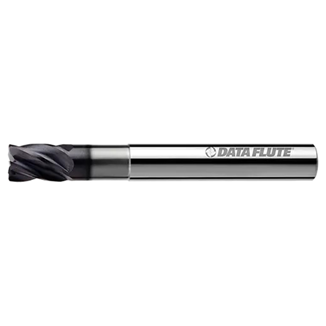 Data Flute 37186-70-D| TiW50750-030C10 5/8" Diameter x 5/8" Shank x 3/4" LOC x 4" OAL C11 Coated Corner Radius End Mill