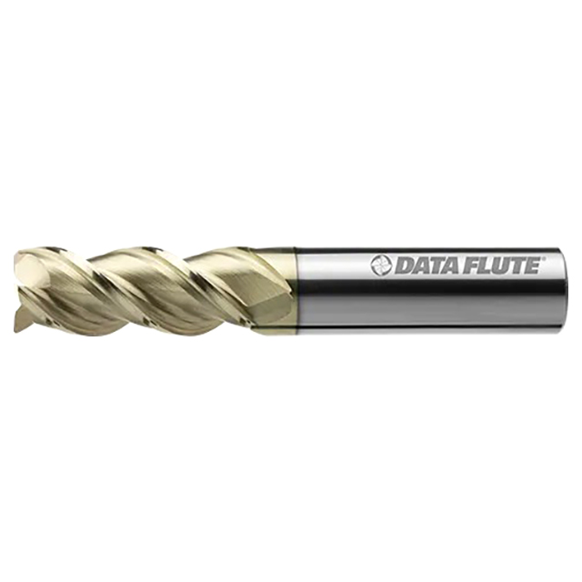 Data Flute 36840-86-D | TT31000-030C5 1" Diameter x 1" Shank x 2" LOC x 5" OAL C5 Coated Corner Radius End Mill