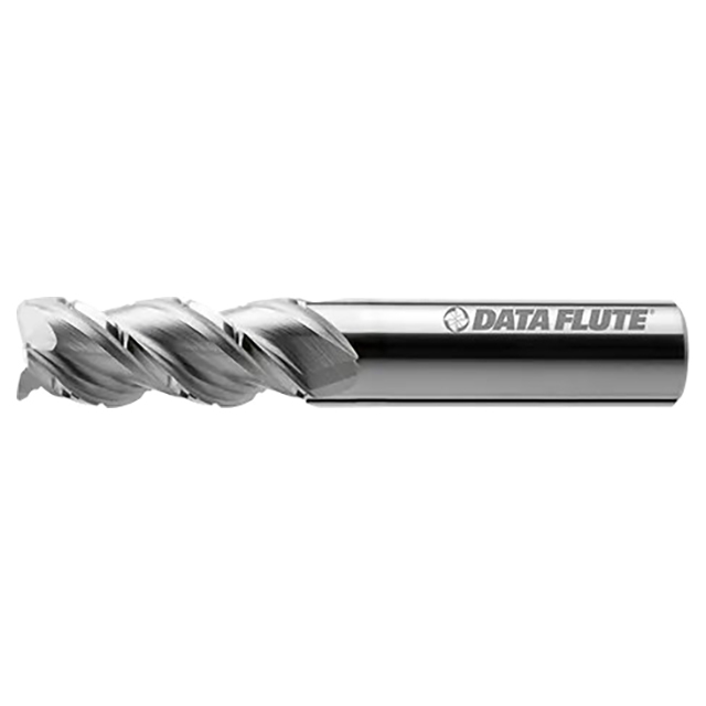Data Flute 37035-00-D| TTCST30250-020 1/4" Diameter x 1/4" Shank x 3/8" LOC x 2" OAL Uncoated Roughing & Finishing End Mill