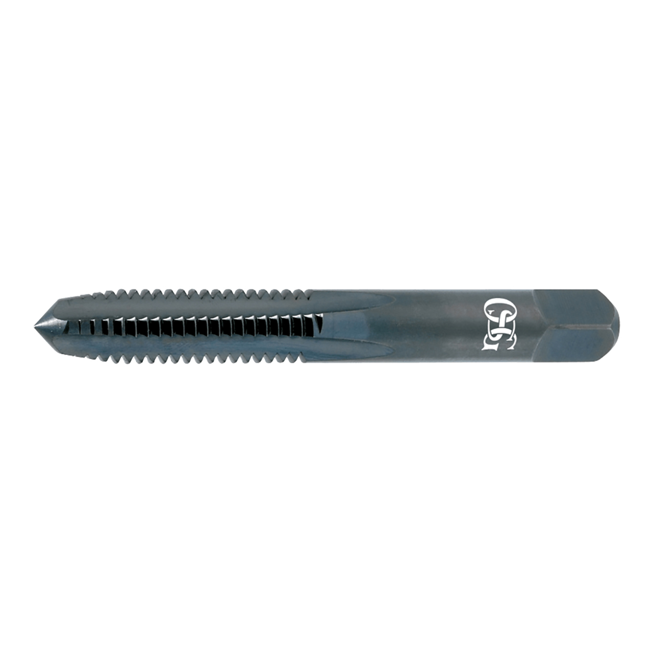OSG 1603 | M M24.00x3.00mm Thread Size x 19.00mm Shank x 45.00mm Length x 12.00mm OAL Bottom (1.5P) Chamfer OH2 4 Flute BRIGHT Coated HSS 121 Straight Flute Tap