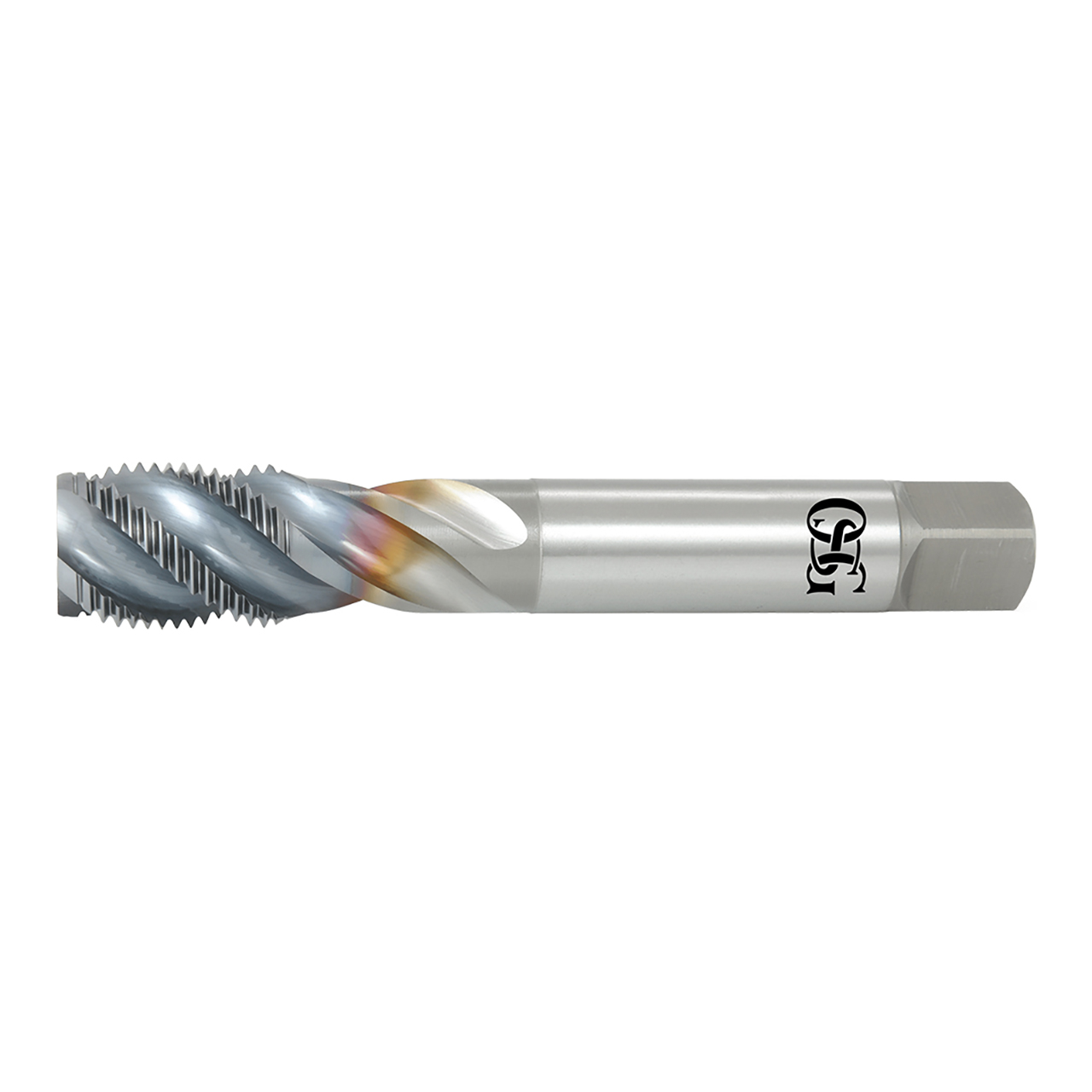 OSG 1658006008 | A Brand BSPP 1" - 11 Thread Size x 1.125" Shank x 1.299" Length x 6.299" OAL x 40 Degree Helix Angle 4 Flute V Coated HSSE 16580 Standard Pipe Tap