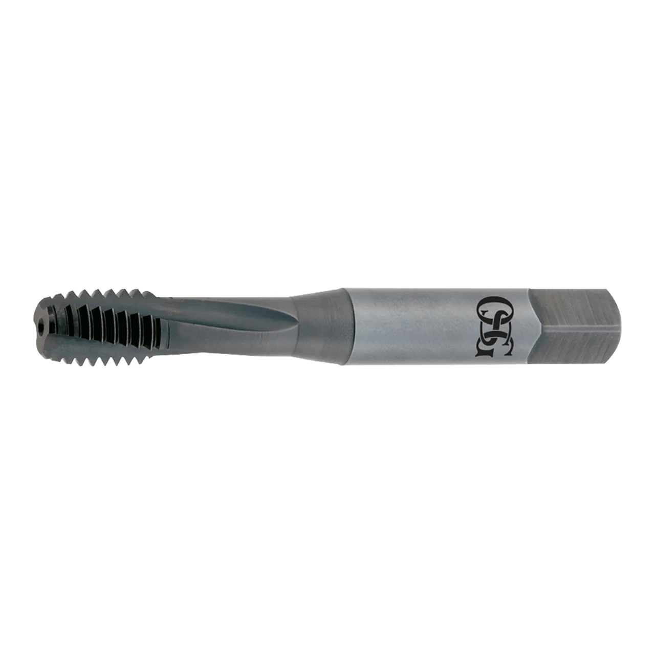 OSG 1709101 | EXOTAP UNC #6 - 32 Thread Size x 0.141" Shank x 0.685" Length x 2.000" OAL Modified Bottom (2.5P) Chamfer H3 3 Flute Steam Oxide Coated VC-10 313NI Spiral Flute Tap
