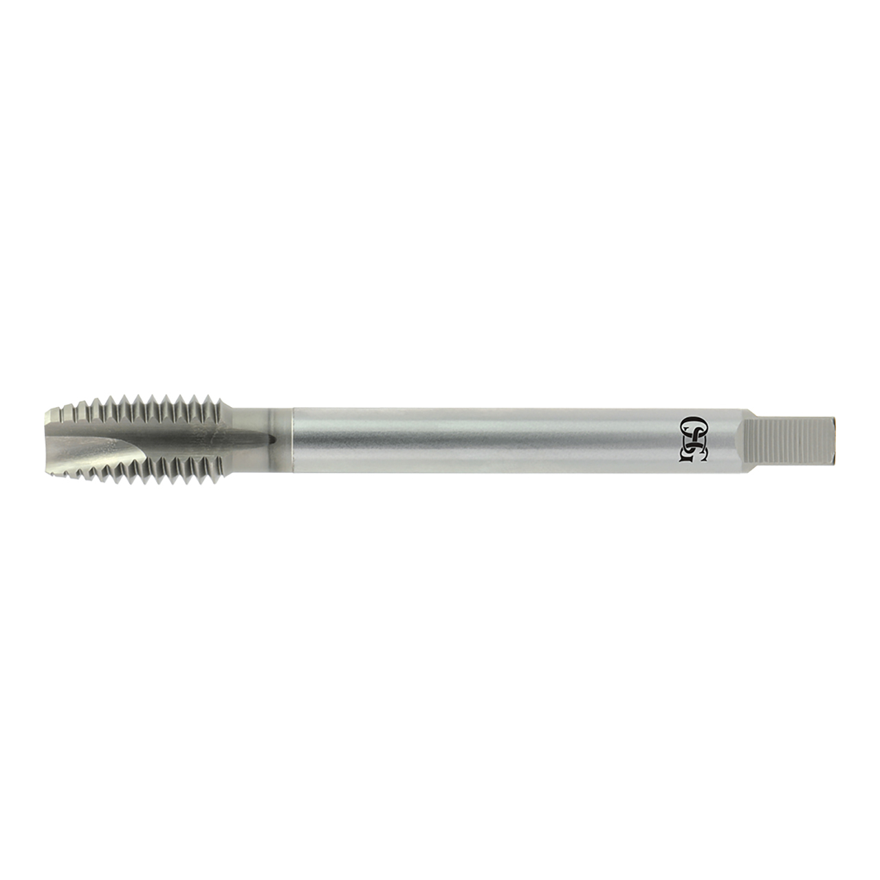 OSG 3370010322 | EXO #10- 32 Thread Size x 0.194" Shank x 0.870" Thread Length x 2.756" OAL UNF H2 Plug (5P) Chamfer Type 3 Flute Right Hand HR Coated VC-10 337NI Spiral Point Tap