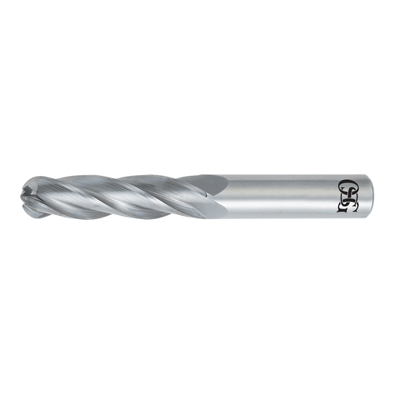 OSG 464-5000-BN11 | 1/2" Diameter x 0.500" Shank x 2.000" LOC x 4.000" OAL x 0.250" Radius x 30 Degree Helix Angle 4 Flute TiAlN Coated Carbide 464BN BN Ball End Mill