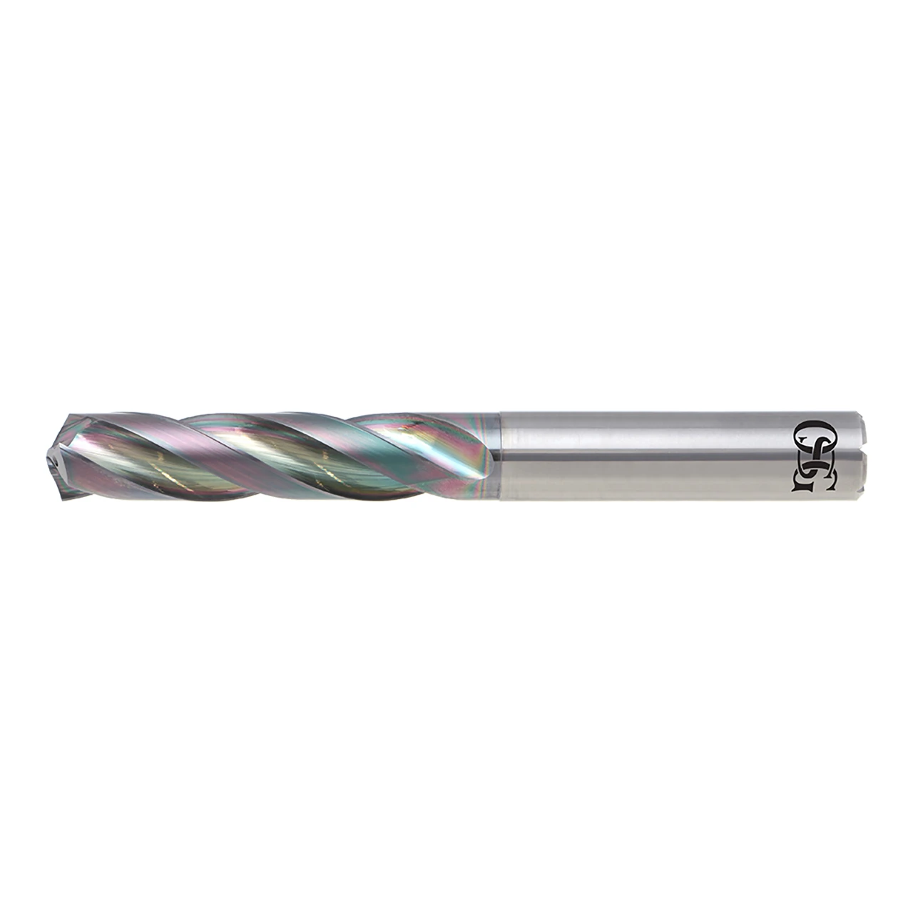 OSG 8720540 | A Brand 5.40mm Drill Size x 6.00mm Shank x 27.00mm Flute Length x 82.00mm OAL x 140 Degree Point Angle 3 Flute EgiAs Coated Carbide 6600 Stub Drill