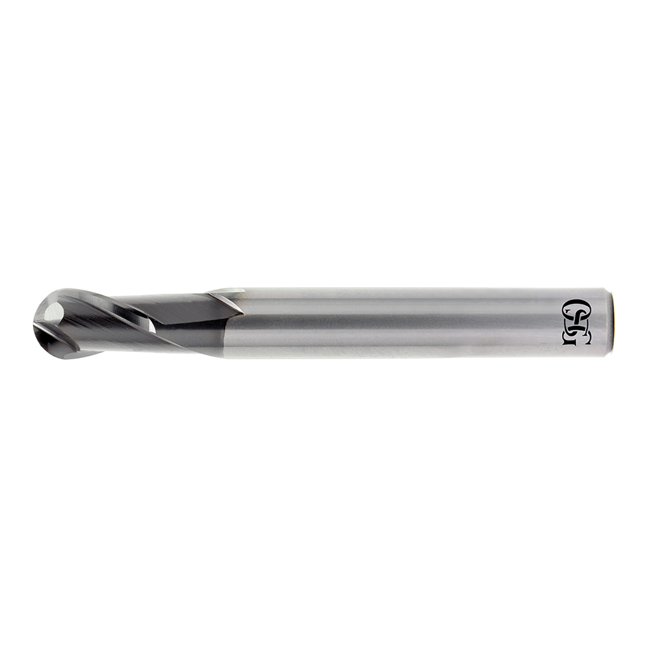 OSG 90100111 | EXOCARB 1/32" Diameter x 0.250" Shank x 0.047" LOC x 2.000" OAL x 0.016" Radius x 30 Degree Helix Angle 2 Flute WXS Coated Carbide 9010 Ball End Mill