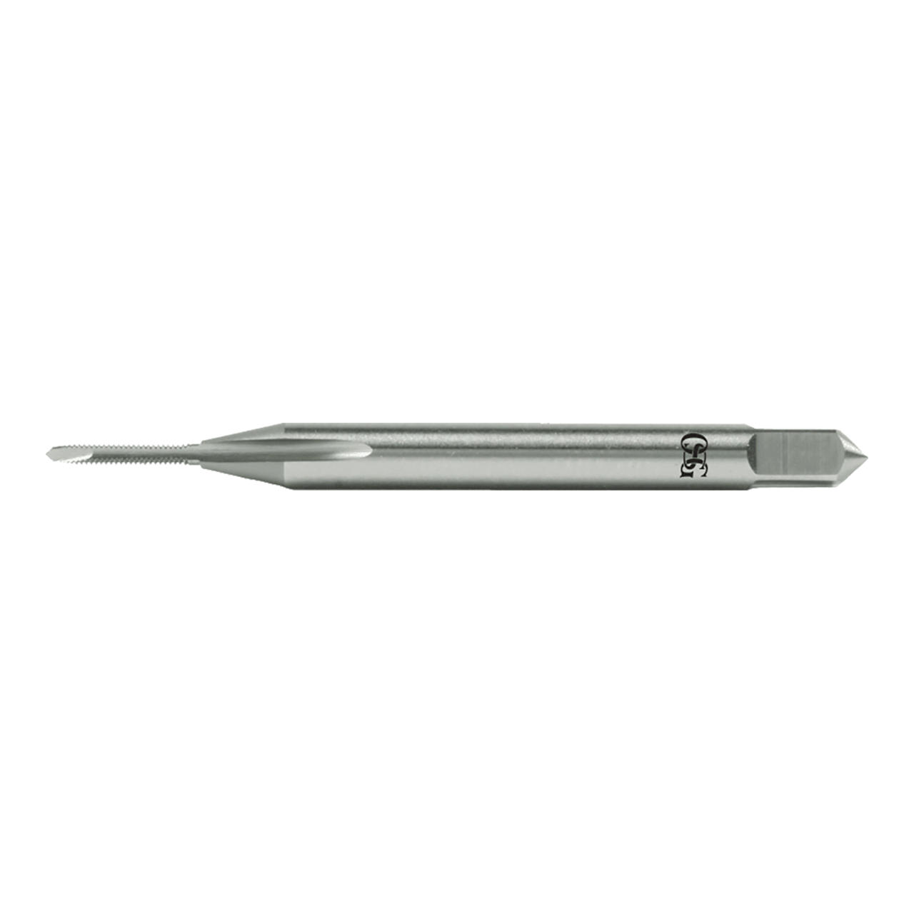 OSG 1030000 | NS #00 - 9 Thread Size x 0.141" Shank x 0.280" Length x 1.728" OAL Plug (4P) Chamfer H1 2 Flute BRIGHT Coated HSS S110 Straight Flute Tap