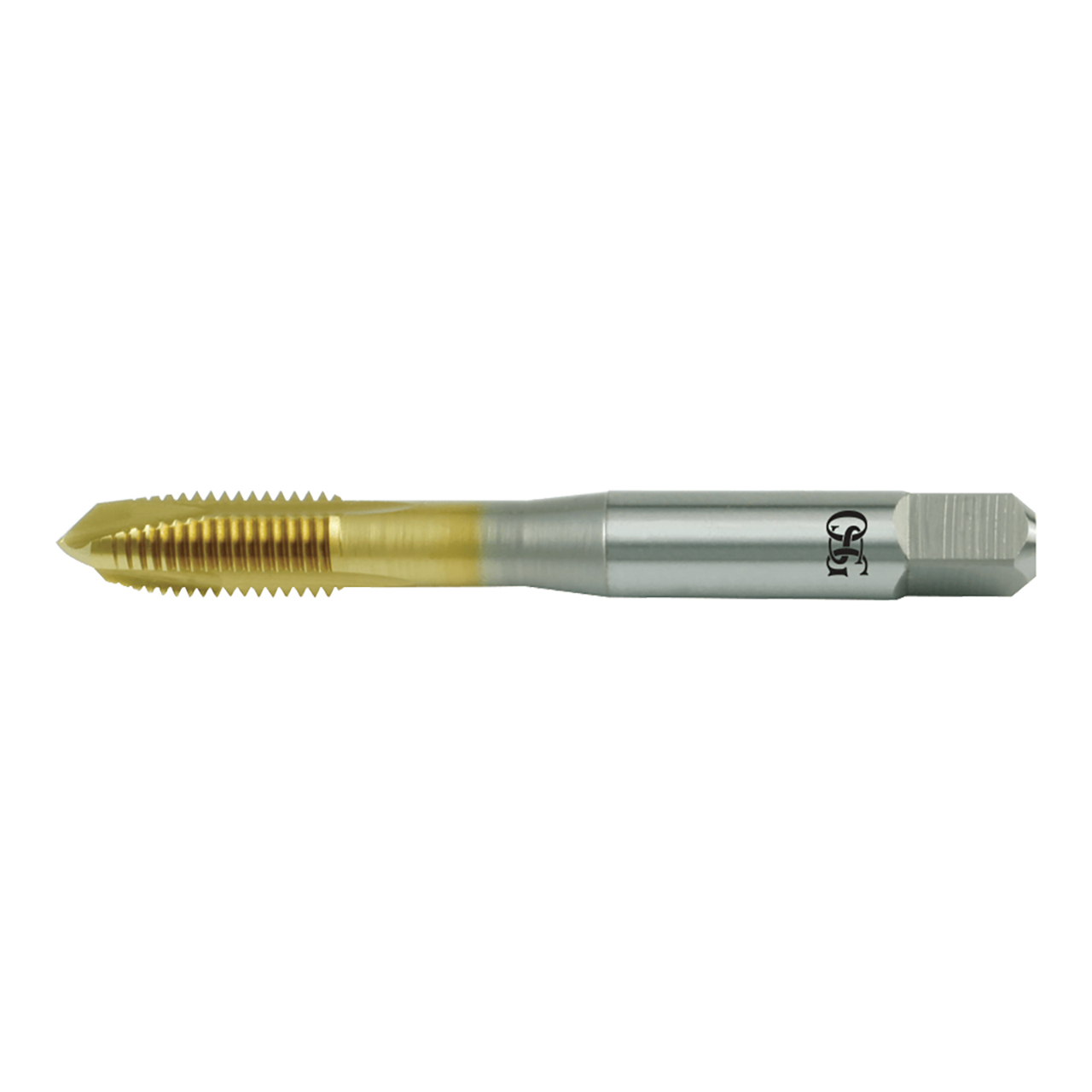 OSG 1101515405 | HY-PRO 1/2" - 20 Thread Size x 0.367" Shank x 0.799" Thread Length x 3.375" OAL UNF H11 Plug (4.5P) Chamfer Type 3 Flute Right Hand TiN Coated HSS-CO 11015 Spiral Point Tap