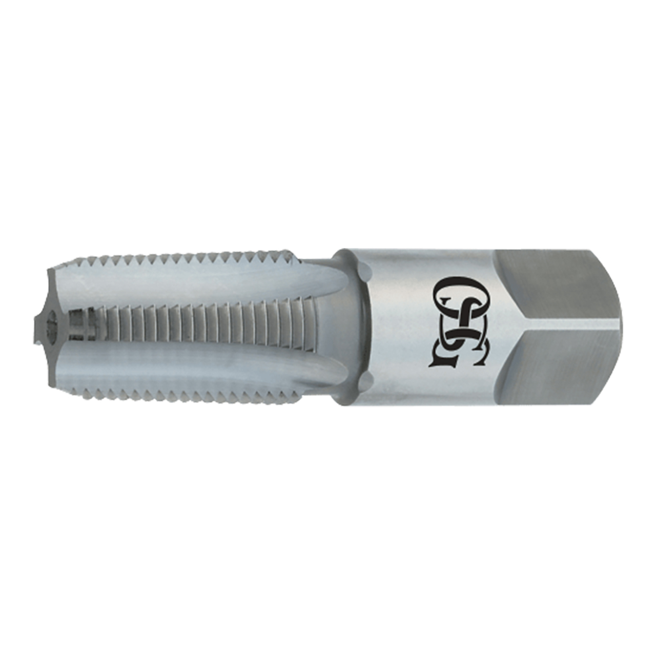 OSG 1312801 | 1/4" - 18 Thread Size x 0.563" Shank x 1.062" Thread Length x 2.437" OAL NPTF 4 Flute Right Hand Steam Oxide Coated HSS 118 Standard Pipe Tap