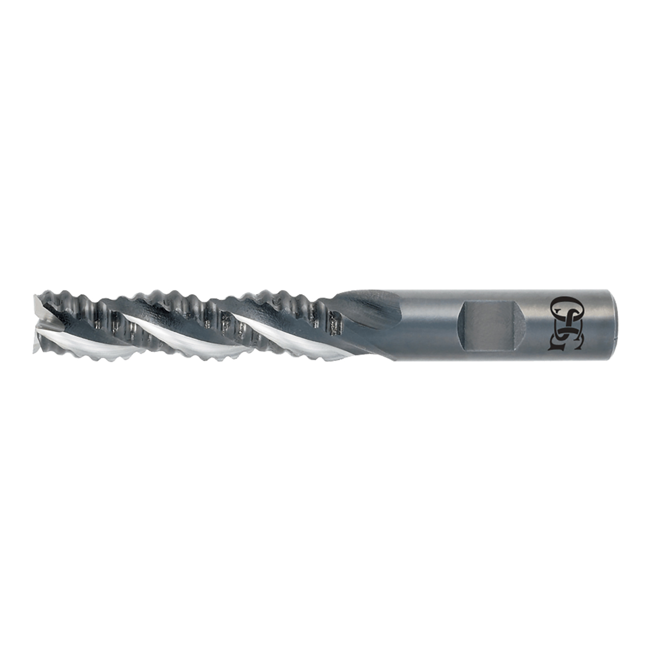 OSG 4300300 | 1/2" Diameter x 0.500" Shank x 2.000" LOC x 4.000" OAL x 35 Degree Helix Angle 3 Flute BRIGHT Coated HSS-CO 430E Roughing End Mill