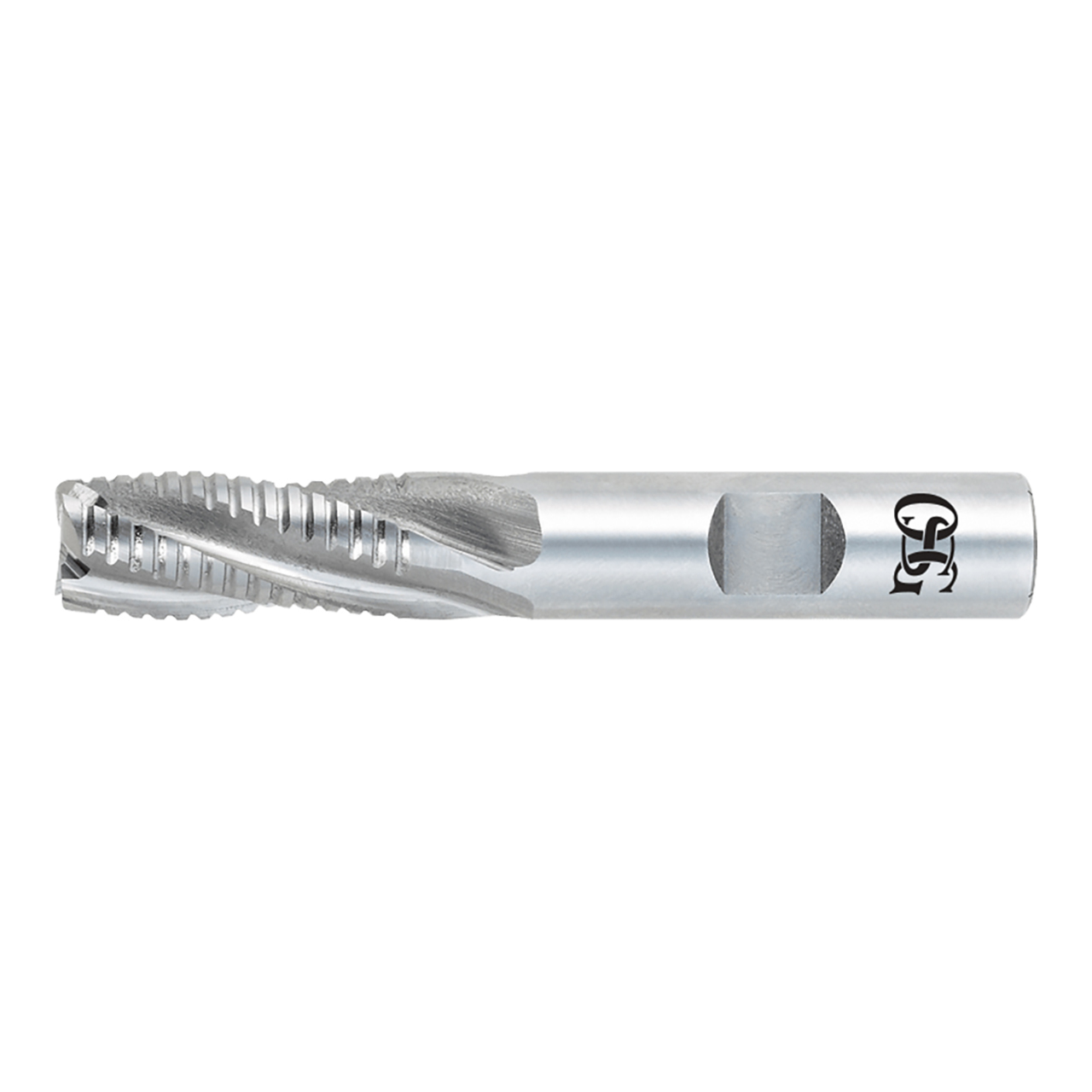 OSG 4709500 | 3/8" Diameter x 0.375" Shank x 0.375" LOC x 2.156" OAL x 25 Degree Helix Angle 4 Flute BRIGHT Coated HSS-CO 470 Roughing End Mill