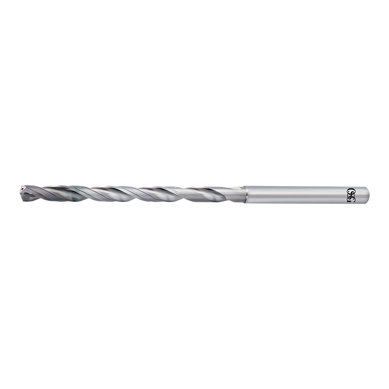 OSG 653050012 | A Brand 0.500" Diameter x 0.500" Shank x 155.000" Flute Length x 215.00mm OAL x 30 Degree Helix Angle 2 Flute EgiAs Coated Carbide 6530 Taper Length Drill Bit