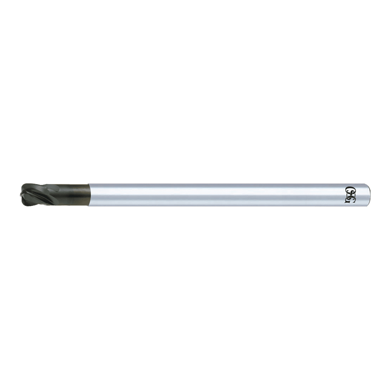 OSG 70720416 | EXOCARB 1/4" Diameter x 0.250" Shank x 0.250" LOC x 4.000" OAL x 0.015" Radius x 30 Degree Helix Angle 4 Flute DIAMOND Coated Carbide 7072 Corner Radius End Mill