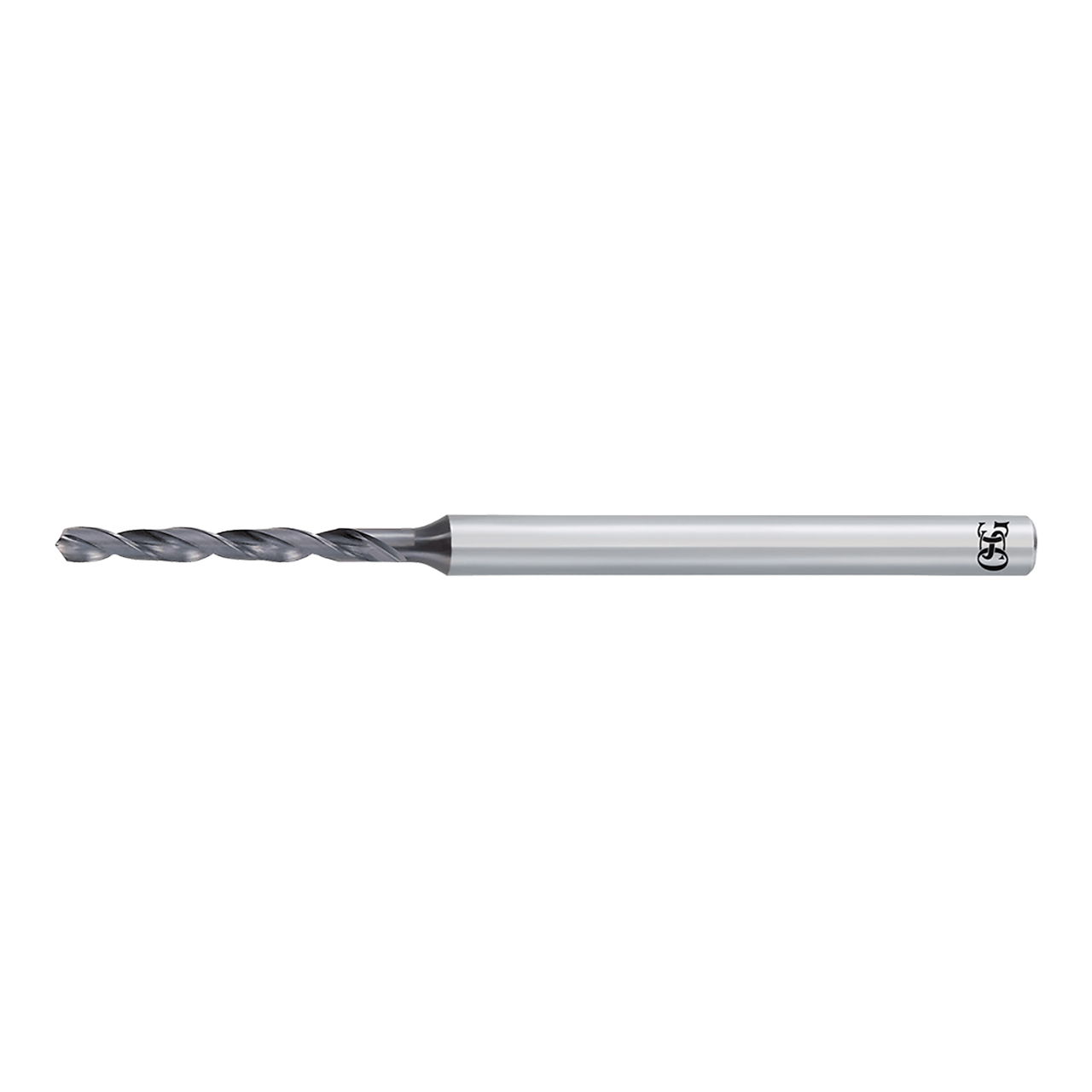 OSG 8577198 | EXOCARB 1.98mm Drill Size x 3.00mm Shank x 24.00mm Flute Length x 58.00mm OAL x 120 Degree Point Angle 2 Flute Super Smooth Coated Carbide 5340 Micro Drill Bit