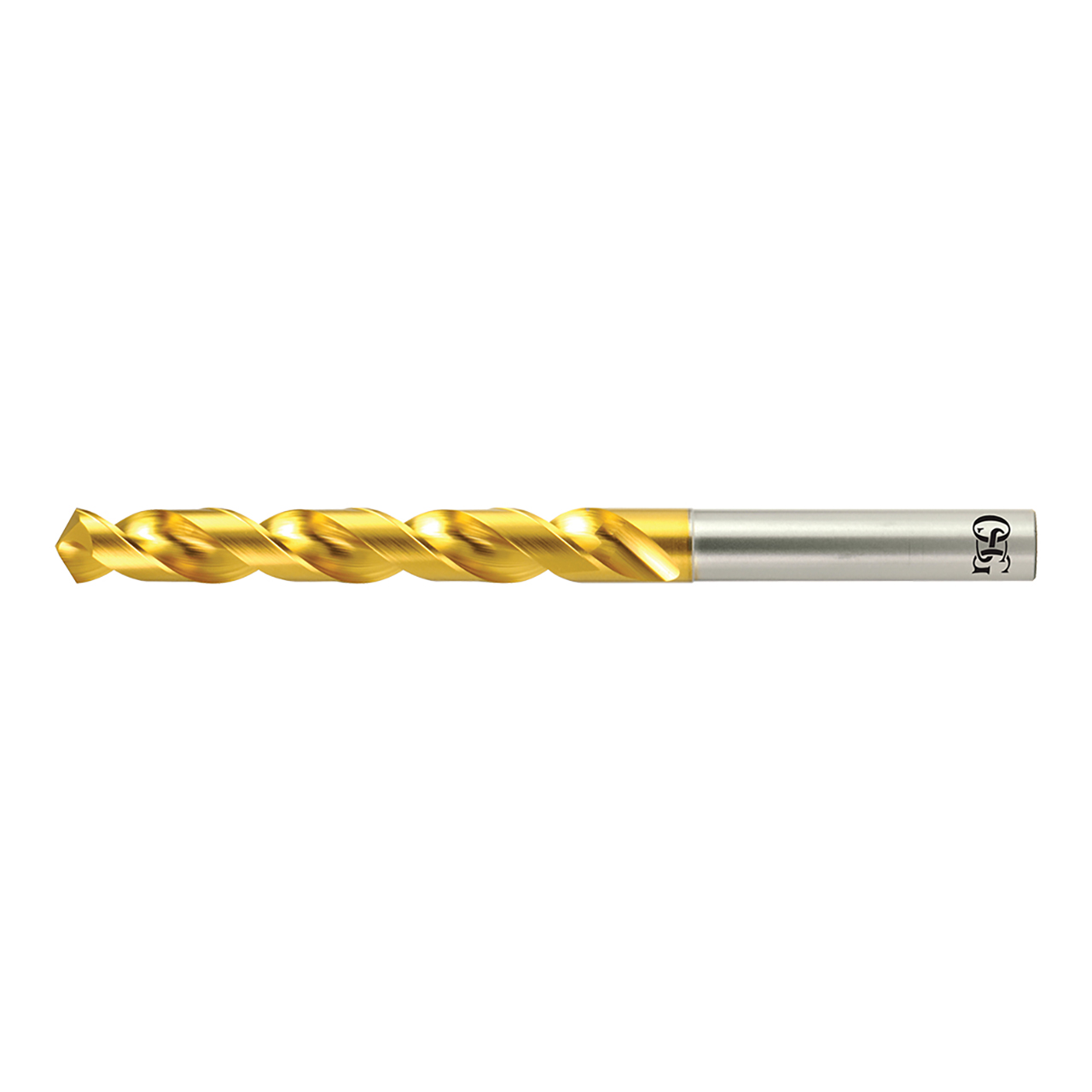 OSG 859743711 | EX-GOLD 4.37mm Drill Size x 6.00mm Shank x 47.00mm Flute Length x 91.00mm OAL x 120 Degree Point Angle 2 Flute TiAlN Coated HSSE 1600 Jobber Length Drill Bit