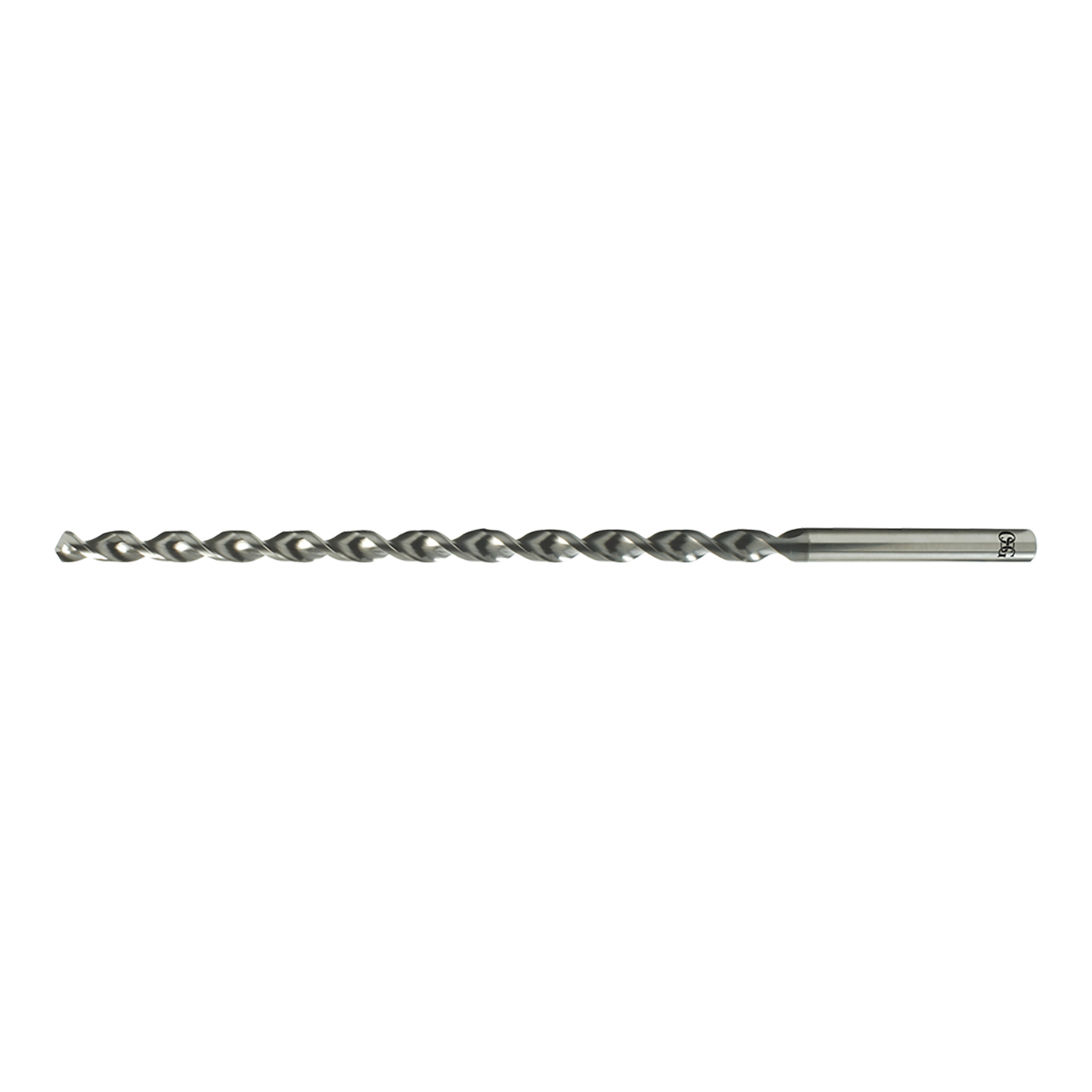 OSG 8622895 | V-9.50mm Diameter x 9.50mm Shank x 125.00mm Flute Length x 190.00mm OAL x 120 Degree Point Angle 2 Flute WXL Coated HSS-CO 1750 Extra Long Drill Bit