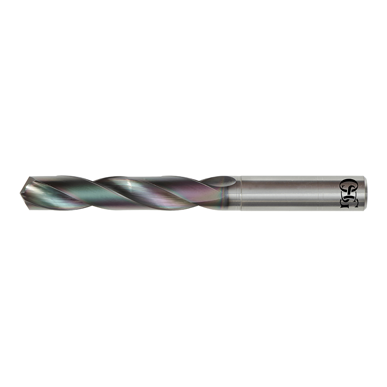 OSG 8673080 | A Brand 10.80mm Drill Size x 12.00mm Shank x 71.00mm Flute Length x 118.00mm OAL x 140 Degree Point Angle 2 Flute EgiAs Coated Carbide 6310 Jobber Length Drill Bit