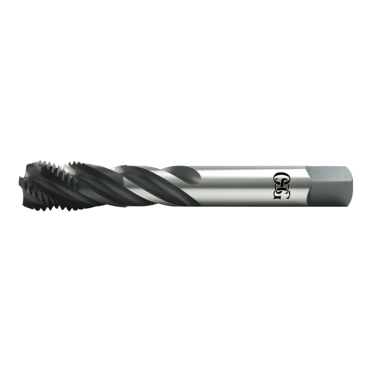 OSG 1301502701 | HY-PRO TAP UNF 1/2" - 2 Thread Size x 0.367" Shank x 0.614" Length x 3.937" OAL Modified Bottom (2.5P) Chamfer 4 Flute Steam Oxide Coated HSSE 13015 Spiral Flute Tap