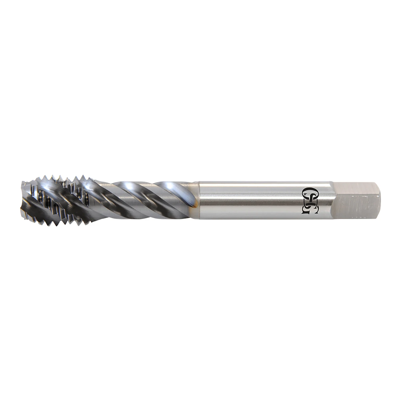 OSG 34701608 | EXOTAP M M16.00x2.00mm Thread Size x 12.19mm Shank x 16.00mm Length x 11.00mm OAL Modified Bottom (2.5P) Chamfer D7 3 Flute V Coated HSSE 347 Spiral Flute Tap