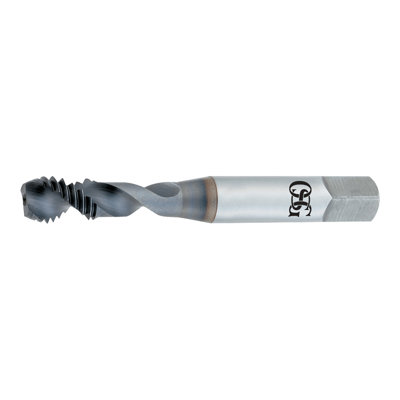 OSG 1305800208 | HY-PRO #8- 32 Thread Size x 0.168" Shank x 0.252" Thread Length x 2.125" OAL x 2B Class of Fit UNC Modified Bottom (2.5P) Chamfer Type 2 Flute Right Hand V Coated HSSE 13058 Spiral Flute Tap