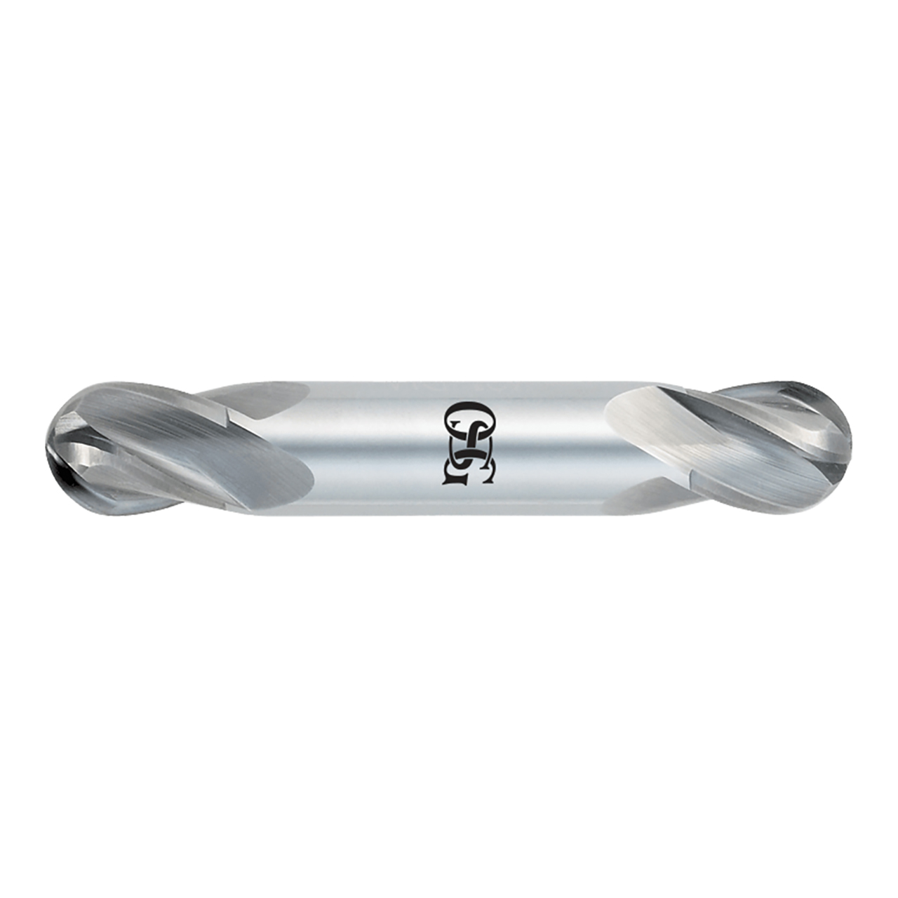 OSG 424-1250-BN | 1/8" Diameter x 0.125" Shank x 0.250" LOC x 1.500" OAL x 0.063" Radius x 30 Degree Helix Angle 4 Flute BRIGHT Coated Carbide 424BN BN Double Ended Ball End Mill