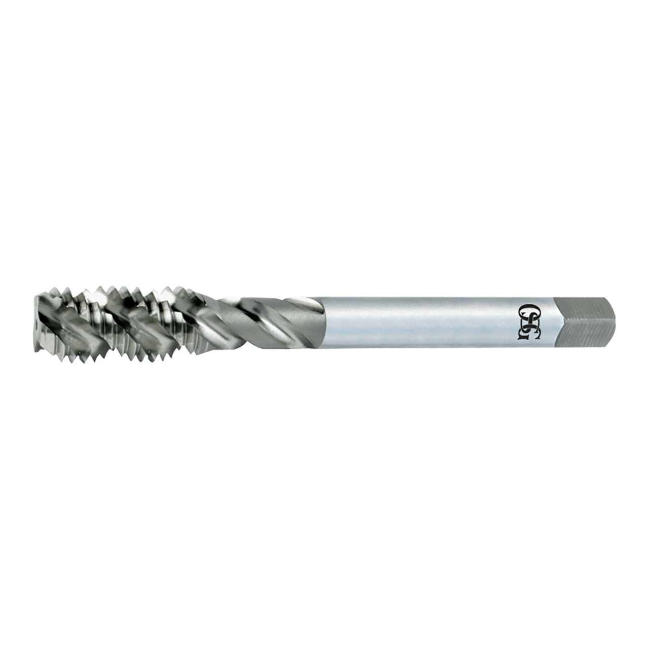 OSG 1296000 | UNC #4 - 4 Thread Size x 0.141" Shank x 0.326" Length x 4.000" OAL Plug (4.5P) Chamfer H2 2 Flute BRIGHT Coated HSS 918 Spiral Flute Tap