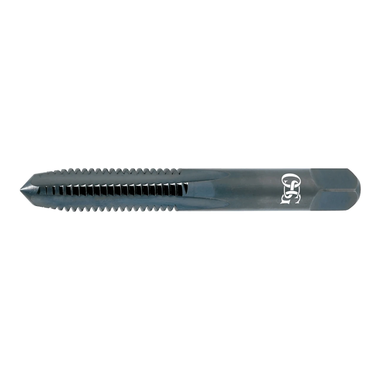 OSG 1014200 | #8- 32 Thread Size x 0.168" Shank x 0.469" Thread Length x 2.126" OAL UNC H2 Taper (9P) Chamfer Type 4 Flute Right Hand Bright Coated HSS 102 Straight Flute Tap