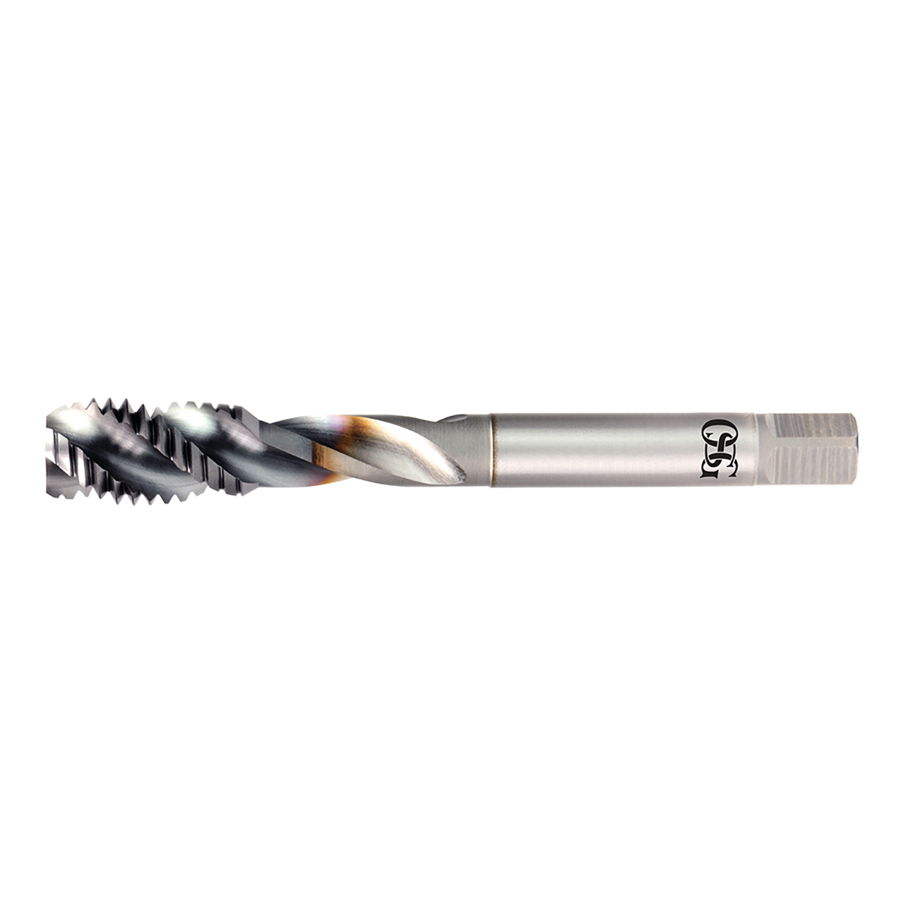 OSG 1650505308 | A Brand UNC 1" - 8 Thread Size x 0.800" Shank x 1.251" Length x 6.299" OAL Modified Bottom (2.5P) Chamfer h4 4 Flute V Coated VC-10 16505 Spiral Flute Tap