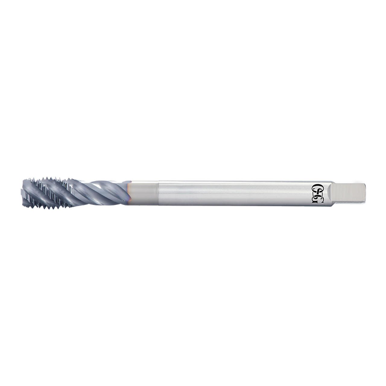 OSG 1652504908 | A Brand UNC 7/8" - 9 Thread Size x 0.697" Shank x 1.110" Length x 7.874" OAL Modified Bottom (2.5P) Chamfer h6 4 Flute V Coated VC-10 16525 Spiral Flute Tap