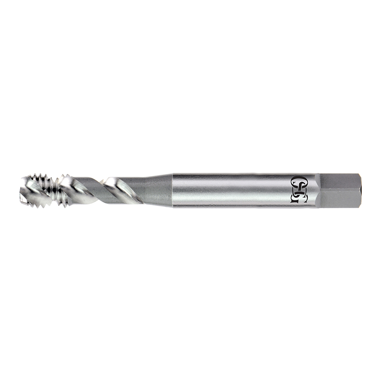 OSG 1311901303 | HY-PRO TAP M M12.00x1.75mm Thread Size x 9.32mm Shank x 14.00mm Length x 11.00mm OAL Modified Bottom (2.5P) Chamfer D6 3 Flute Nitride Coated HSSE 13119 Spiral Flute Tap