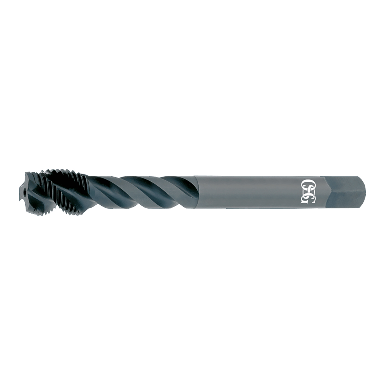 OSG 2239601 | HY-PRO TAP UNF 1" - 12 Thread Size x 0.800" Shank x 1.000" Length x 5.512" OAL Modified Bottom (2.5P) Chamfer 4 Flute Steam Oxide Coated HSSE 220 Spiral Flute Tap