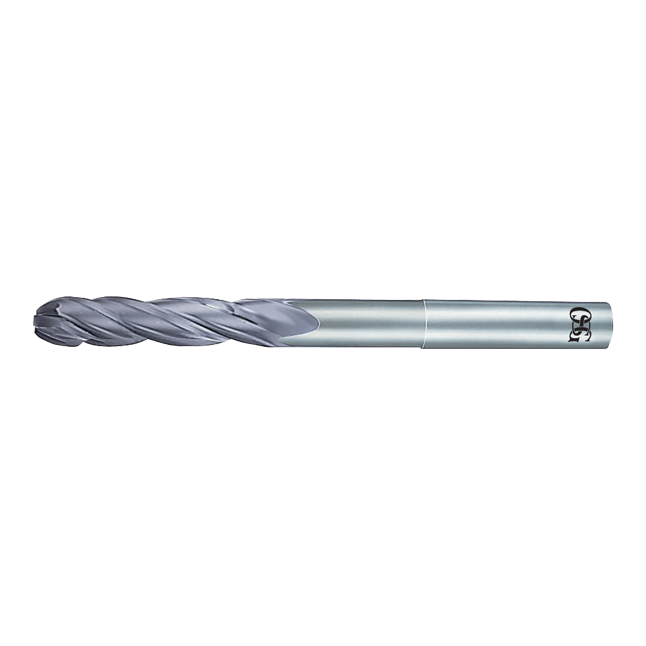 OSG 70311416 | EXOCARB 3/8" Diameter x 0.375" Shank x 1.500" LOC x 4.000" OAL x 0.188" Radius x 30 Degree Helix Angle 4 Flute DIAMOND Coated Carbide 7031 Ball End Mill