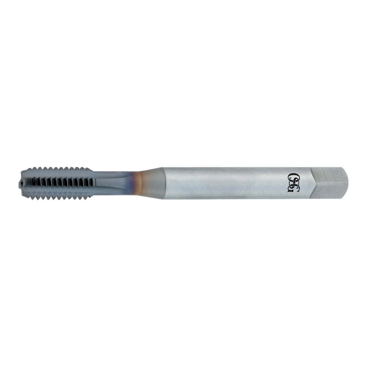 OSG 1105700308 | EXOTAP MF M10.00x1.25mm Thread Size x 9.68mm Shank x 18.00mm Length x 74.60mm OAL Bottom (1.5P) Chamfer D6 4 Flute V Coated VC-10 11057 Straight Flute Tap