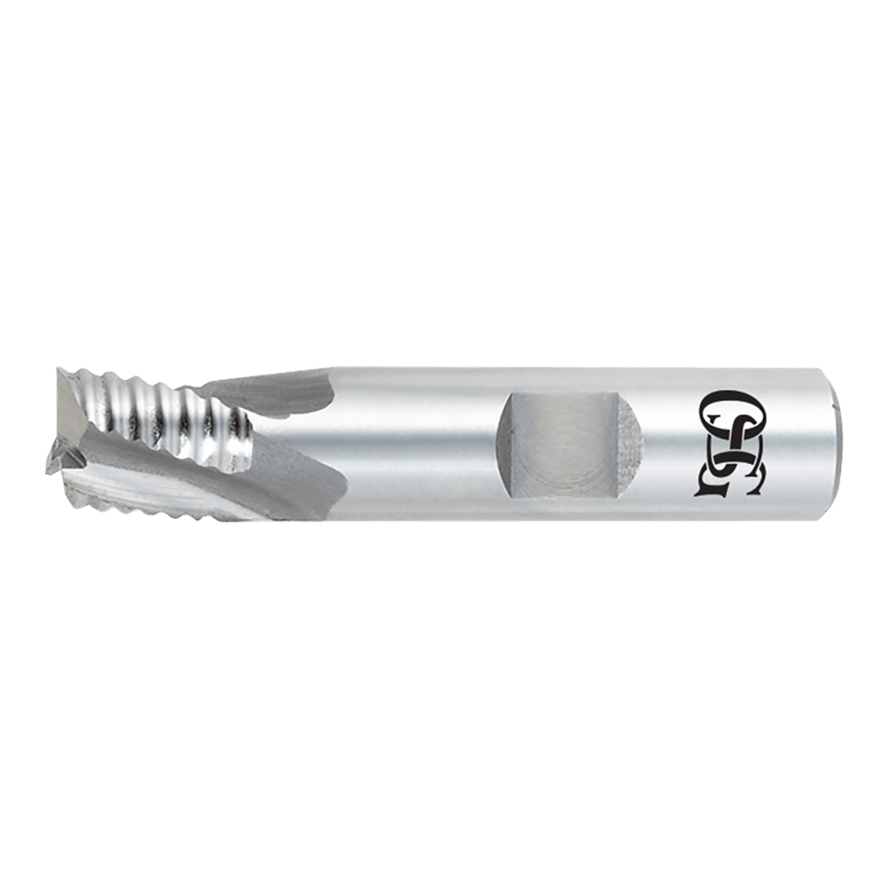 OSG 4105700 | 1" Diameter x 1.000" Shank x 1.000" LOC x 3.500" OAL x 25 Degree Helix Angle 3 Flute BRIGHT Coated HSS-CO 410 Roughing End Mill