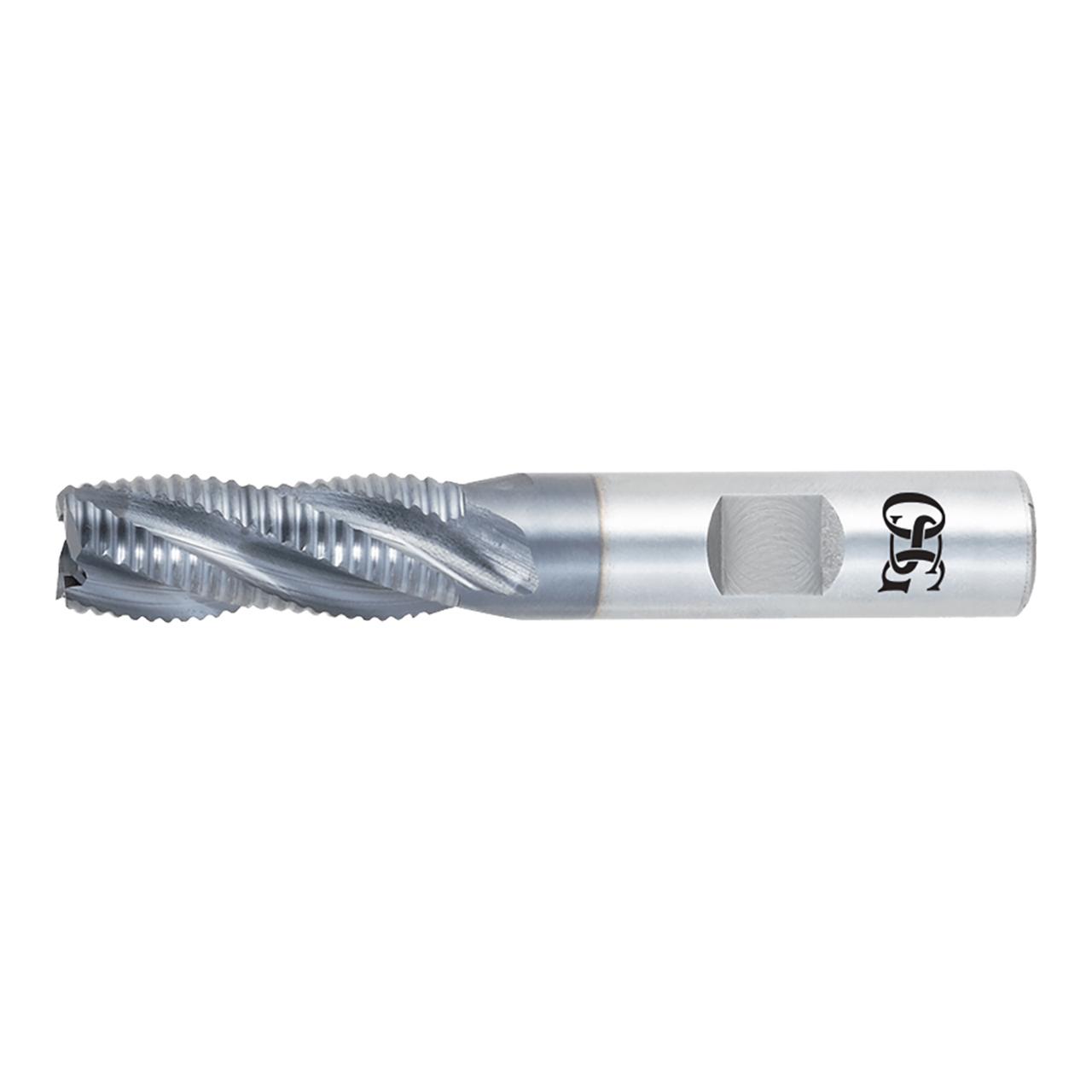 OSG 4561208 | 3/4" Diameter x 0.750" Shank x 0.750" LOC x 2.875" OAL x 30 Degree Helix Angle 4 Flute TiCN Coated HSS-CO 455 Roughing End Mill