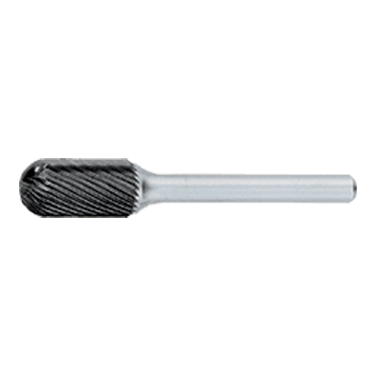 OSG 902-4375 | 7/16" Diameter x 0.250" Shank x 1.000" LOC x 2.750" OAL Bright Coated Carbide 902 Ball Nosed Cylindrical Burr