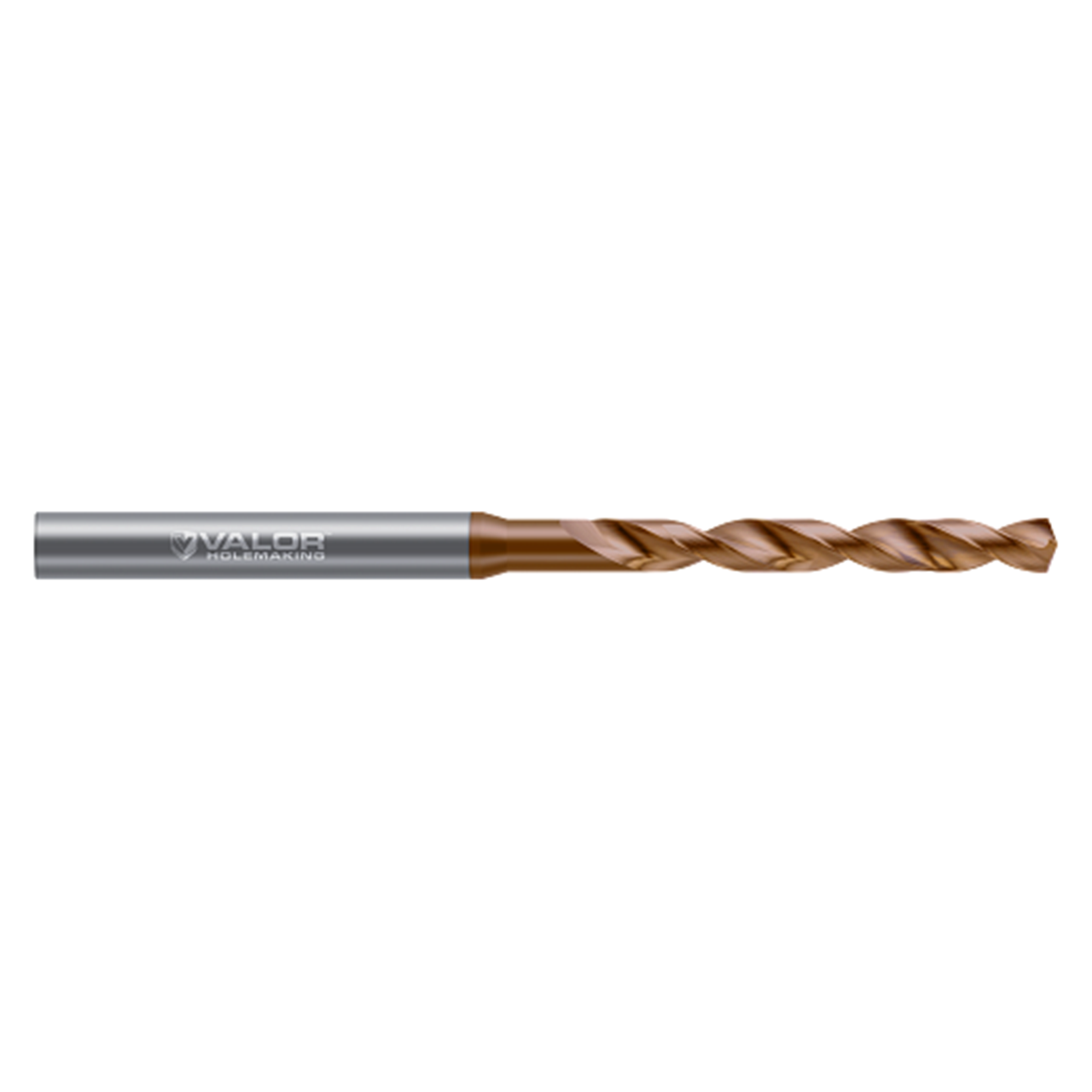 Valor V332349-X | #2-Wire Size x 0.221" Diameter x 6.00mm Shank x 1.767" Drill Length x 140 Degree Point Angle 2 Flute Val-Max X Coated High Performance Drill