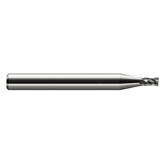 Harvey Tool 50306 | 0.102" Diameter x 0.125" Shank x 0.153" LOC x 1.500" OAL 4 Flute Uncoated Carbide Square End Mill