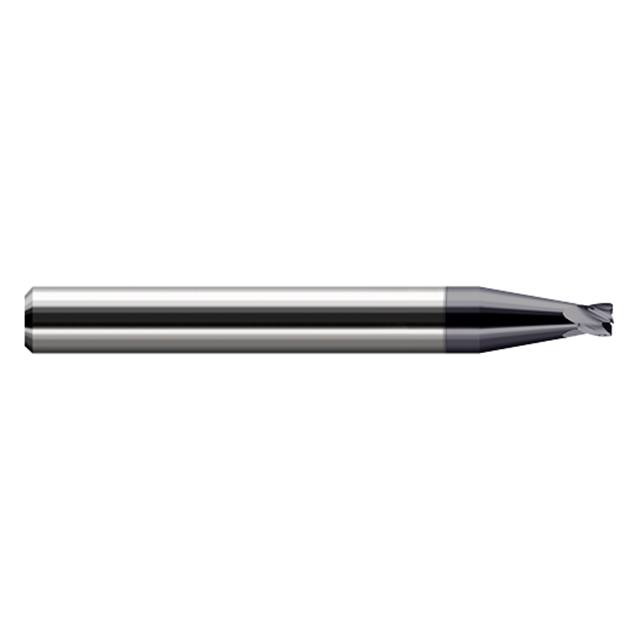 Harvey Tool 720420-C3 | 0.020" Diameter x 0.125" Shank x 0.016" LOC x 1.500" OAL x 0.005" Radius 4 Flute AlTiN Coated Carbide Miniature Corner Radius End Mill