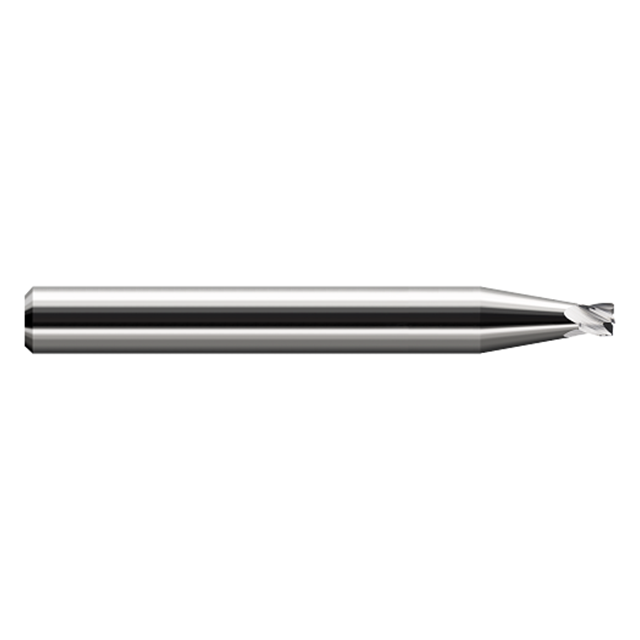 Harvey Tool 720455 | 0.055" Diameter x 0.125" Shank x 0.044" LOC x 1.500" OAL x 0.005" Radius 4 Flute UN Coated Carbide Miniature Corner Radius End Mill