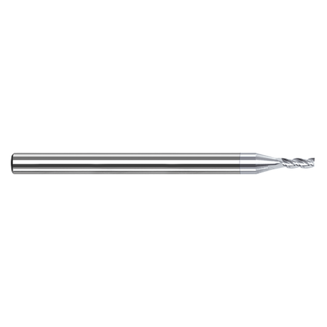 Harvey Tool 746040-C8 | 0.040" Diameter x 0.125" Shank x 0.325" LOC x 2.500" OAL 3 Flute TiB2 Coated Carbide Square End Mill