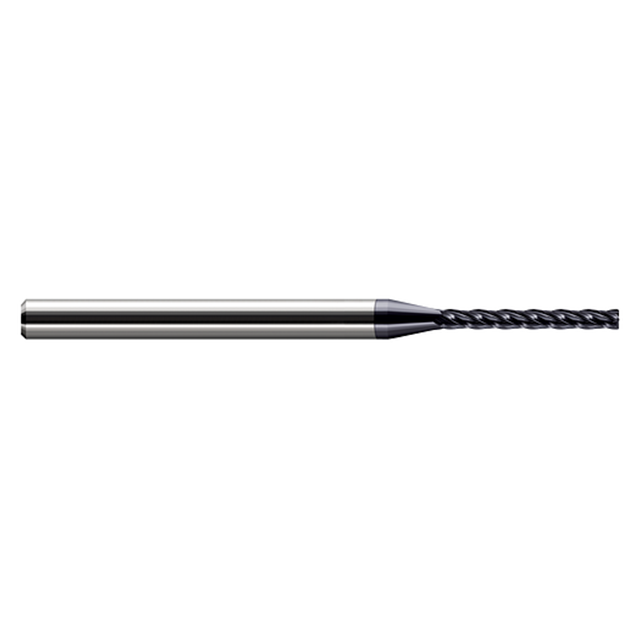 Harvey Tool 889105-C3 | 0.118" Diameter x 0.125" Shank x 0.950" LOC x 2.500" OAL x 0.020" Radius 4 Flute AlTiN Coated Carbide Miniature Corner Radius End Mill