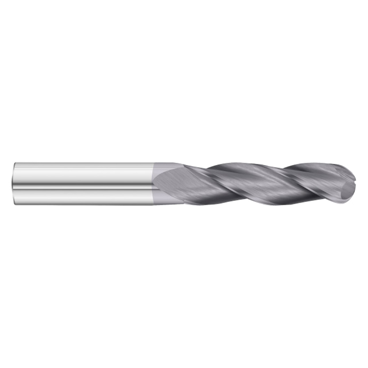 Fullerton Tool 30012 | 3/4" Diameter x 3/4" Shank x 5" OAL 3 Flute TiAlN Coated Ball End Mill