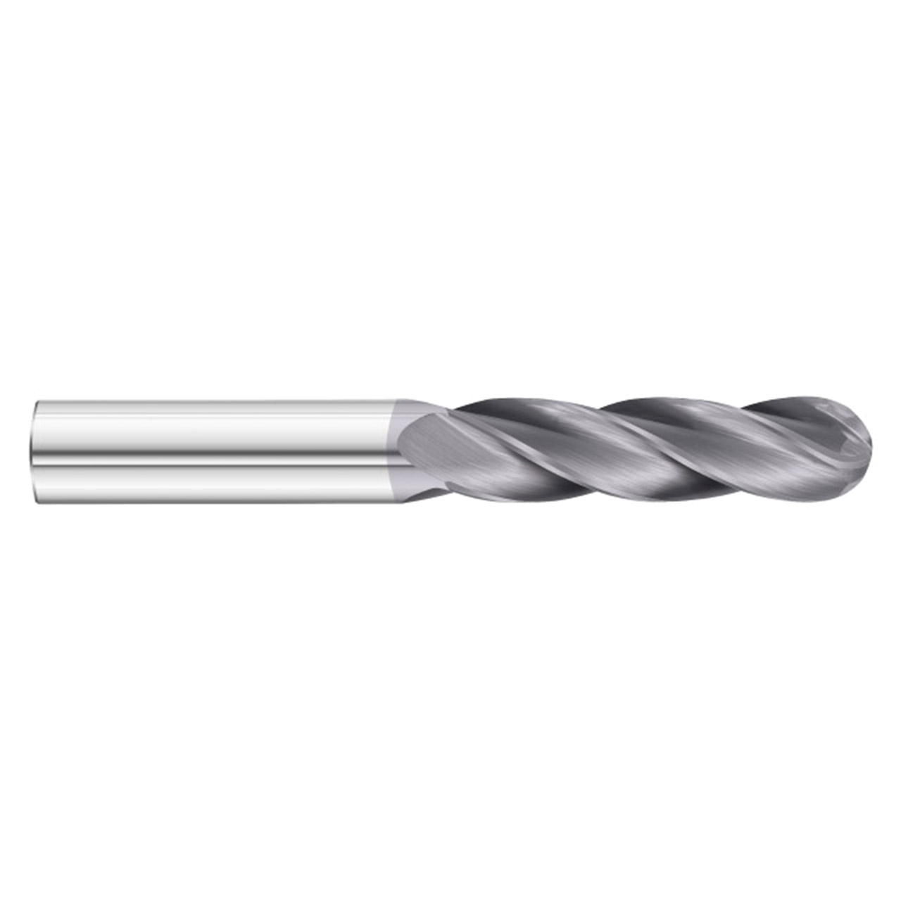 Fullerton Tool 30089 | 7/16" Diameter x 7/16" Shank x 6" OAL 4 Flute TiAlN Coated Ball End Mill